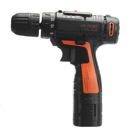 16.8V 25Nm Electric Screwdriver Cordless Rechargeable Power Screwdriver With 1 Charger 2 Battery