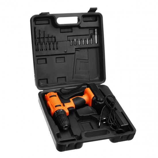 18V Electric Screwdriver Cordless Hammer Impact Power Drill Driver Rechargeable with 13Pcs Drill Bit 18V Electric Screwdriver Cordless Hammer Impact Power Drill Driver Rechargeable with 13Pcs Drill Bit