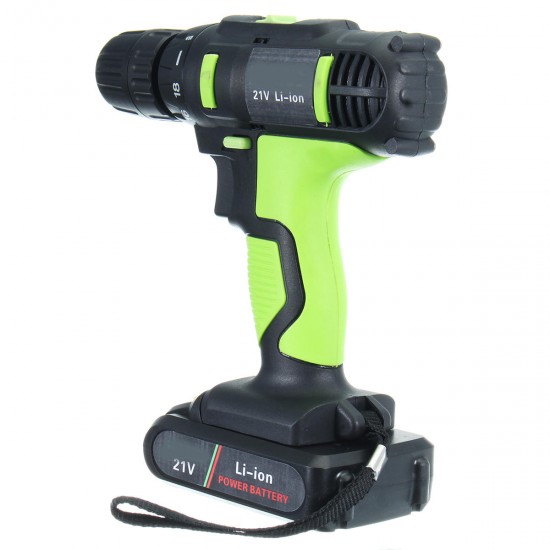 21V Li-ion Electric Screwdriver Rechargeable Electric Charging Power Drill Two Speed 30-45Nm