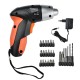 24 PCS 4.8 V Electric Screwdriver Rechargeable Battery Cordless Screw Driver Drill Bits Set