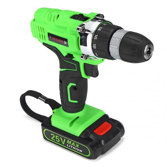 25V Li-ion Electric Screwdriver Dual Speed Power Screw Driver Tool For DIY Building Engineering