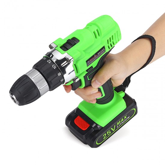 25V Li-ion Electric Screwdriver Dual Speed Power Screw Driver Tool For DIY Building Engineering
