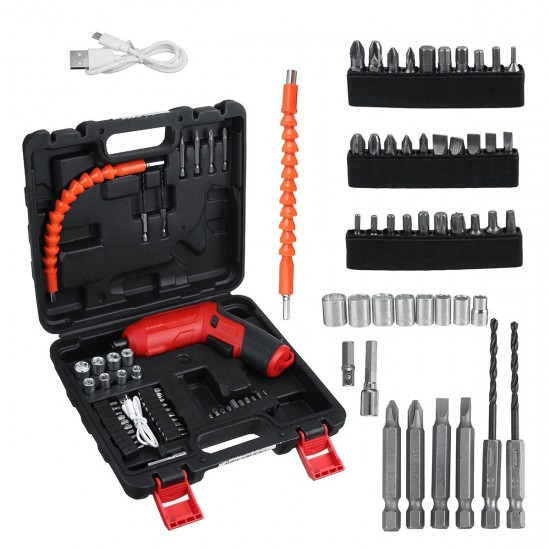 45 in1 Electric Screwdriver Drill Kit USB Rechargeable Wireless Kit Power Tool 45 in1 Electric Screwdriver Drill Kit USB Rechargeable Wireless Kit Power Tool