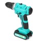 68FV Household Lithium Electric Screwdriver 2 Speed Impact Power Drills Rechargeable Drill Driver W/ 1 Li-ion Batteries