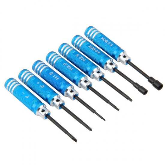 7 Pcs Steel Hex Socket Nut Key Screwdriver Wrench Tool Set