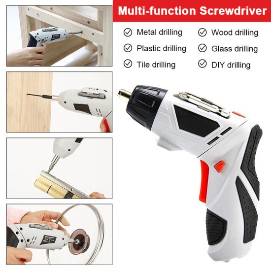 4.8V Multi-Function Electric Screwdriver Portable Charging W/ 44pcs Screws Power Tool Set