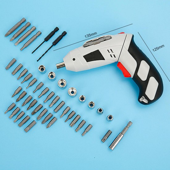 4.8V Multi-Function Electric Screwdriver Portable Charging W/ 44pcs Screws Power Tool Set 4.8V Multi-Function Electric Screwdriver Portable Charging W/ 44pcs Screws Power Tool Set