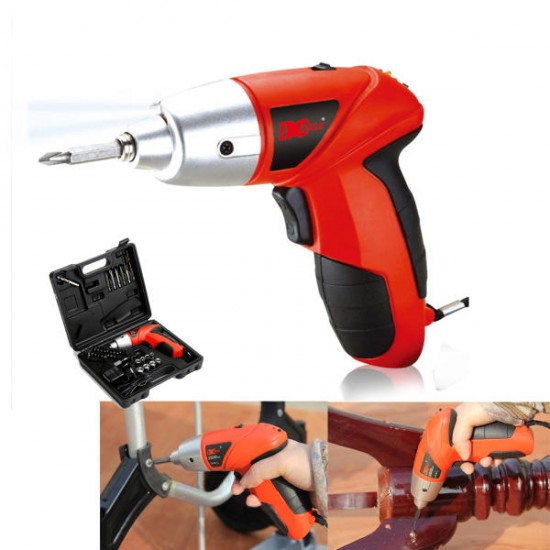 4.8V LED Electric Screwdriver Cordless Power Drill Set Electric Drill Driver Tool US Plug