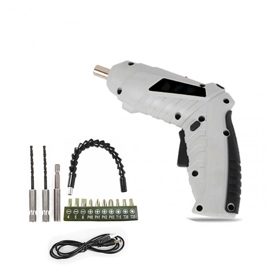 Mini Cordless Electric Screwdriver Set USB Rechargeable Drill Driver With Work Light