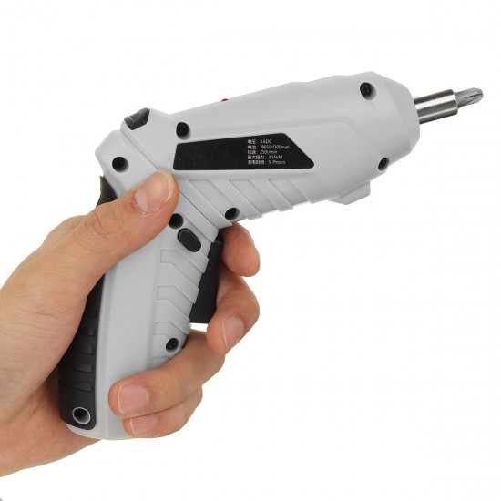 Wireless Electric Screwdriver USB Rechargeable Rotating Multi-grip Mode Electric Drill Tool with LED Light