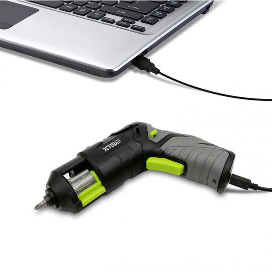 3.6V Electric Cordless Screwdriver Handhold Li-Ion Battery USB Fast Charging with 5 Bits