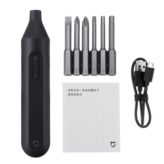 Electric/Manual Screwdriver 1500mAh Portable Rechargeable Integrated Screw Driver W/6 S2 Screw Bits