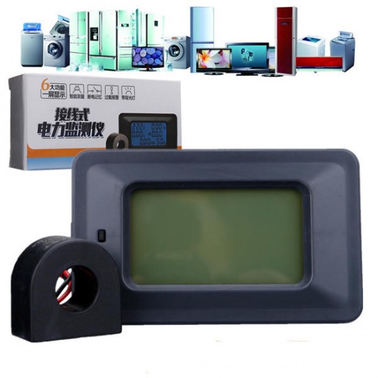 100A AC Digital LED Power Panel Meter Monitor Power Energy Voltmeter Ammeter 100A AC Digital LED Power Panel Meter Monitor Power Energy Voltmeter Ammeter