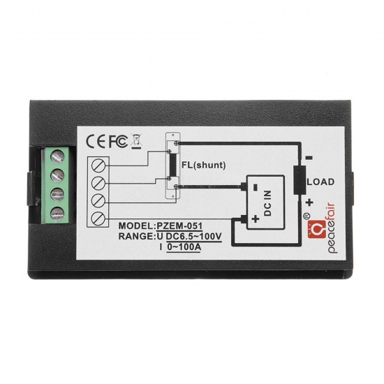 50A DC Digital Multi-function Voltage Current Power Electric Energy Meter Battery Tester With 50A Sh 50A DC Digital Multi-function Voltage Current Power Electric Energy Meter Battery Tester With 50A Sh