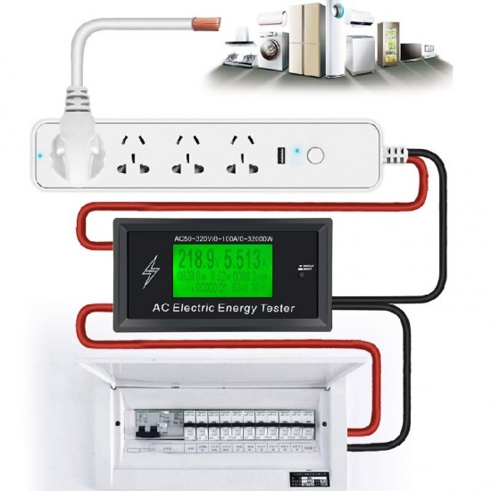 AT3010 AC50~320V 100A 3KKW Phone App AC Meters Digital Voltage Meters indicator Power Energy Meter Voltmeter Ammeter Current Amps Volt Wattmeter Tester