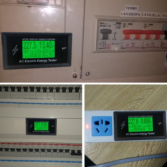 AT3010 AC50~320V 100A 3KKW Phone App AC Meters Digital Voltage Meters indicator Power Energy Meter Voltmeter Ammeter Current Amps Volt Wattmeter Tester AT3010 AC50~320V 100A 3KKW Phone App AC Meters Digital Voltage Meters indicator Power Energy Meter Voltmeter Ammeter Current Amps Volt Wattmeter Tester