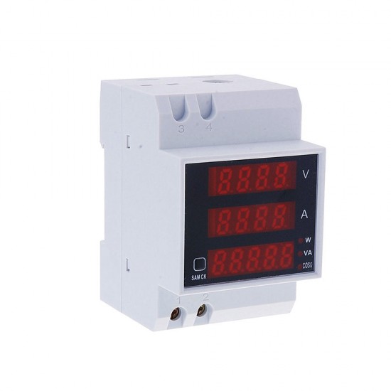 D52-2048 Digital Energy Meter LED Active Power Factor Multi-Functional Power Meter Voltmeter Current Meter AC80-300V 0-100A