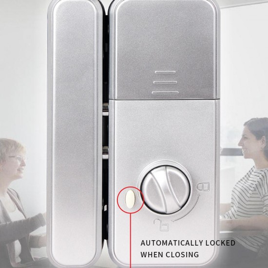 Intelligent Keyless Glass Fingerprint Door Lock with Remote Control App Password