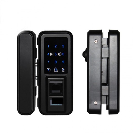 Intelligent Keyless Glass Fingerprint Door Lock with Remote Control App Password