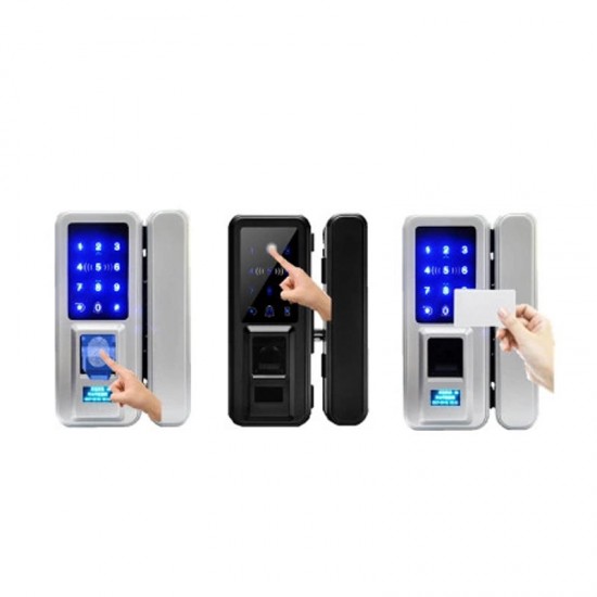 Intelligent Keyless Glass Fingerprint Door Lock with Remote Control App Password