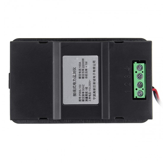 P06S-100A AC 110-250V Electric Energy Meter Household Multi-function Meter Digital Display Voltage and Current Meter Power Monitor