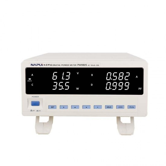 PM9805 Bench TRMS AC Voltage Current Power Factor & Power Meter Analyzer Alarm Function RS232 Communication