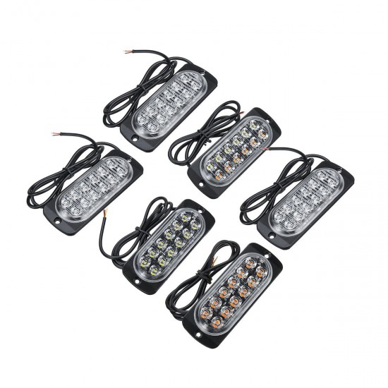 12 LED Amber Car Emergency Flashing Light vehicle Strobe Flash Warning Lamp 6500K 12/24V 36W 12 LED Amber Car Emergency Flashing Light vehicle Strobe Flash Warning Lamp 6500K 12/24V 36W