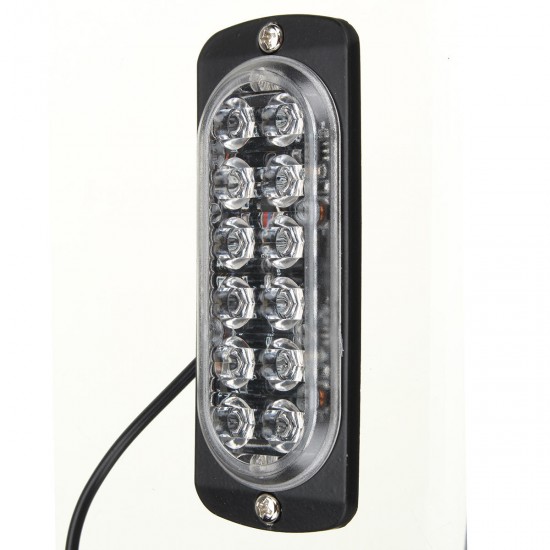 12 LED Amber Car Emergency Flashing Light vehicle Strobe Flash Warning Lamp 6500K 12/24V 36W 12 LED Amber Car Emergency Flashing Light vehicle Strobe Flash Warning Lamp 6500K 12/24V 36W
