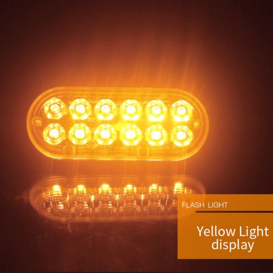 12LED Amber Car Emergency Flashing Light vehicle Strobe Flash Warning Lamp 6500K 12/24V 36W 18 Kind Flashing Model 12LED Amber Car Emergency Flashing Light vehicle Strobe Flash Warning Lamp 6500K 12/24V 36W 18 Kind Flashing Model