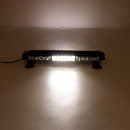 12V 144W 42 LED Amber Double Side Traffic Advisor Strobe Flash Light Bar Emergency Light Magnetic Universal