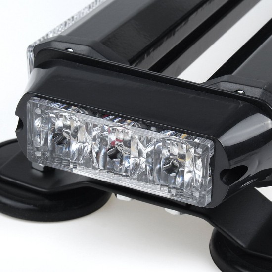 12V 20inch 38LED Car Roof Double Side Emergency Strobe Flash Light Lamp Bar Amber For Car Truck Boat