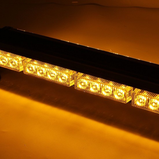 12V 20inch 38LED Car Roof Double Side Emergency Strobe Flash Light Lamp Bar Amber For Car Truck Boat 12V 20inch 38LED Car Roof Double Side Emergency Strobe Flash Light Lamp Bar Amber For Car Truck Boat