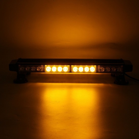 12V 20inch 38LED Car Roof Double Side Emergency Strobe Flash Light Lamp Bar Amber For Car Truck Boat