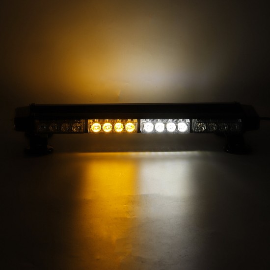 12V 20inch 38LED Car Roof Double Side Emergency Strobe Flash Light Lamp Bar White and Amber For Car Truck Boat 12V 20inch 38LED Car Roof Double Side Emergency Strobe Flash Light Lamp Bar White and Amber For Car Truck Boat