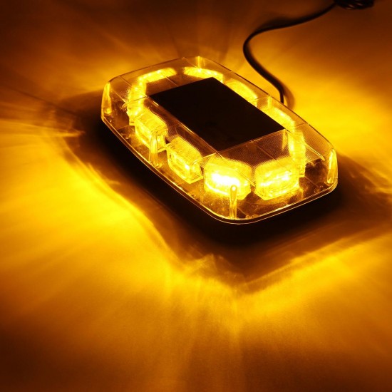 12V-24V 30 LED Mini Amber Flashing Emergency Light Bar Strobe Rotating Beacon Warning Lamp 12V-24V 30 LED Mini Amber Flashing Emergency Light Bar Strobe Rotating Beacon Warning Lamp