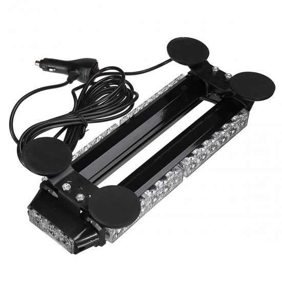 12V 30W Car LED Roof Strobe Light Bar Emergency Signal Warning Flash Amber Magnetic 7 Modes Universal