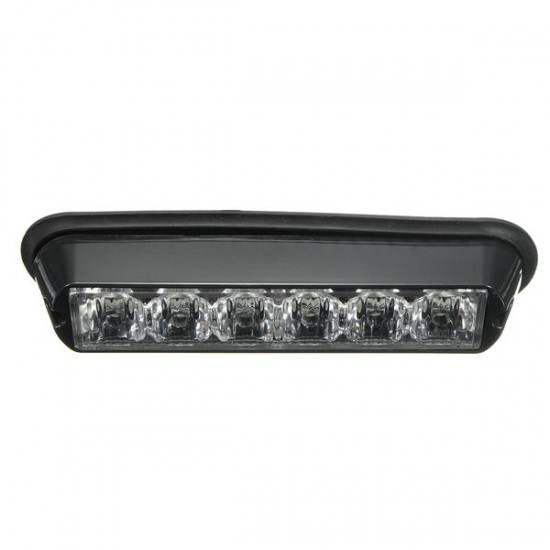 12V Red &White 6LED Emergency Warning Strobe Flashing Light Bar For Car SUV 12V Red &White 6LED Emergency Warning Strobe Flashing Light Bar For Car SUV