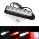 12V Red &White 6LED Emergency Warning Strobe Flashing Light Bar For Car SUV 12V Red &White 6LED Emergency Warning Strobe Flashing Light Bar For Car SUV
