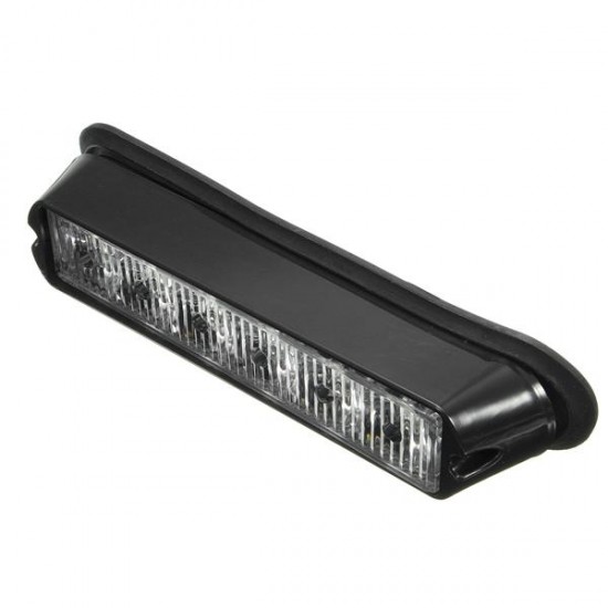 12V Red &White 6LED Emergency Warning Strobe Flashing Light Bar For Car SUV 12V Red &White 6LED Emergency Warning Strobe Flashing Light Bar For Car SUV