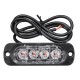 12W 4 LED Flash Strobe Warning Light Emergency Lamp Red/White 12/24V For Car Truck Motorcycle 12W 4 LED Flash Strobe Warning Light Emergency Lamp Red/White 12/24V For Car Truck Motorcycle