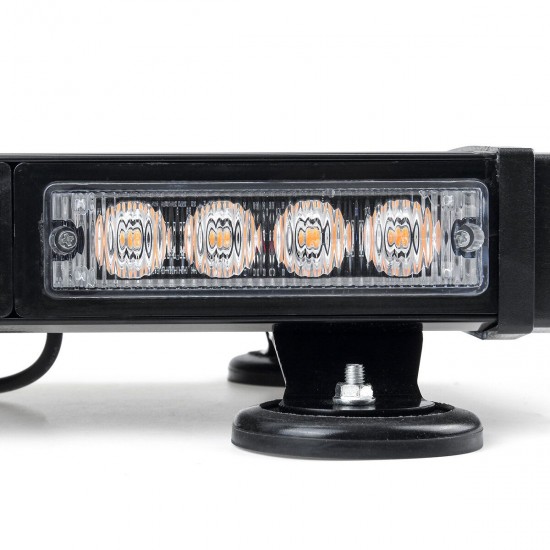 13Inch 24LED Car Roof Top Emergency Warning Strobe Light Bar 7 Flashing Pattern Beacon Lamp Waterproof Amber 13Inch 24LED Car Roof Top Emergency Warning Strobe Light Bar 7 Flashing Pattern Beacon Lamp Waterproof Amber