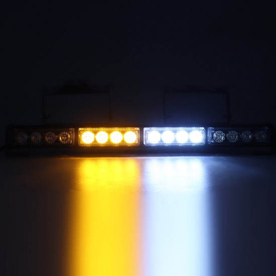 17 Inch 32 LED Car Roof Windshield Emergency Hazard Warning Flash Strobe Light Bar Lamp with suction cup Amber & White 17 Inch 32 LED Car Roof Windshield Emergency Hazard Warning Flash Strobe Light Bar Lamp with suction cup Amber & White