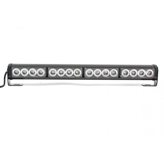 18Inch 16LED Emergency Traffic Advisor Flash Strobe Light Bar Warning Lamp White+Amber Color with Switch 18Inch 16LED Emergency Traffic Advisor Flash Strobe Light Bar Warning Lamp White+Amber Color with Switch