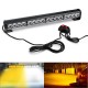 18Inch 16LED Emergency Traffic Advisor Flash Strobe Light Bar Warning Lamp White+Amber Color with Switch