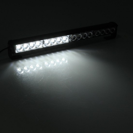 18Inch 16LED Emergency Traffic Advisor Flash Strobe Light Bar Warning Lamp White+Amber Color with Switch 18Inch 16LED Emergency Traffic Advisor Flash Strobe Light Bar Warning Lamp White+Amber Color with Switch