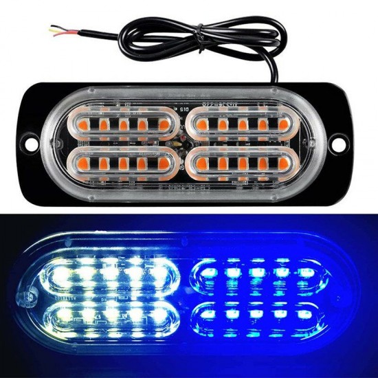 20LEDS Led Warning Light Emergency Hazard Warning Strobe Light Amber Surface Mount for Car Truck