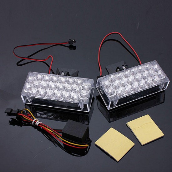 22 LED Daytime Running Light Flashing Emergency Warning Strobe lights