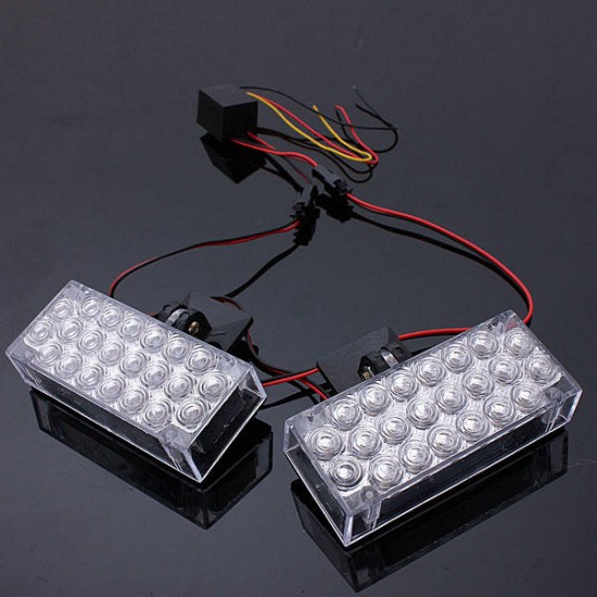 22 LED Daytime Running Light Flashing Emergency Warning Strobe lights