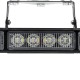 23Inch 12V 20 LED Emergency Warning Strobe Light Bar Amber & White with Large Suction Cups Car Lighter