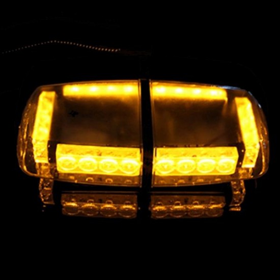 24LED Car Emergency Warning Strobe Light Lamp Magnetic Base 12V